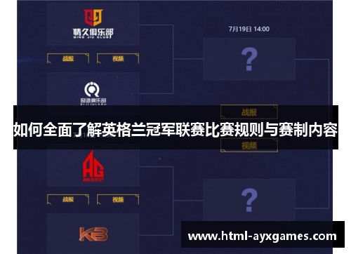 如何全面了解英格兰冠军联赛比赛规则与赛制内容 如何全面了解英格兰冠军联赛比赛规则与赛制内容